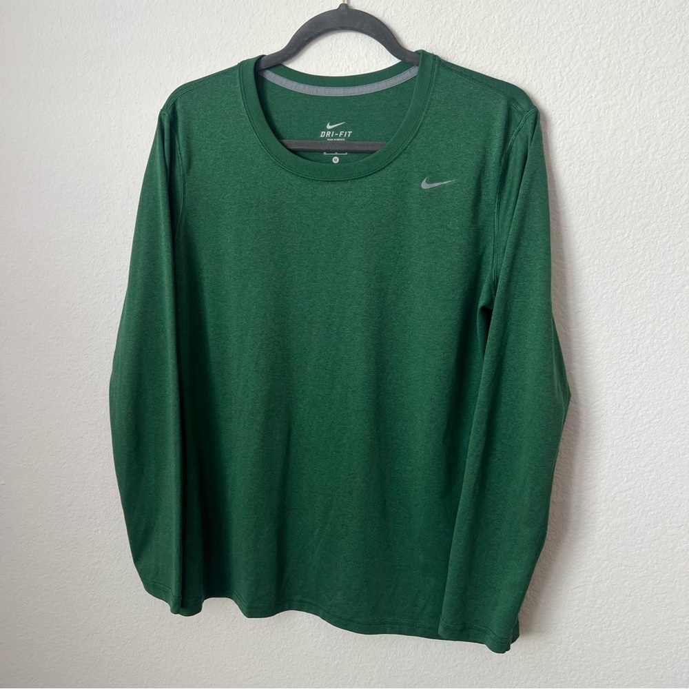 Green Nike Dri-Fit Long Sleeve Tee, Sz. M